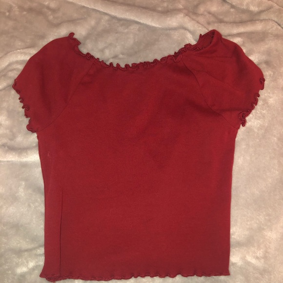 wild fable Tops - lettuce edge slight off the shoulder top